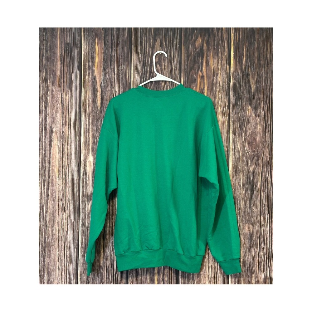 Sweatshirt Mens L/G Green Castle Christmas Graphic Print Preshrunk Pullover - Picture 3 of 12